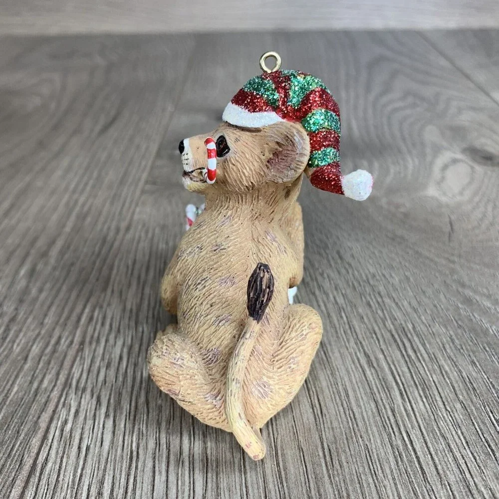 Danbury Mint The Baby Animal Ornaments Lion Cub  W/Gingerbread House - Picture 2 of 6